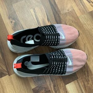 Nike Black and Red Slip-On Shoes